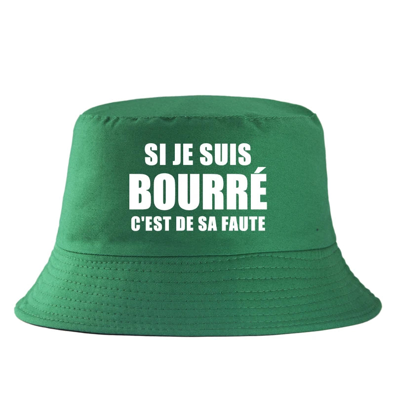 Si Je Suis Bourré Reversible Bucket Hat