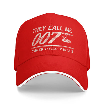 Funny Fishing 007 Angler Joke Snapback Baseball Cap