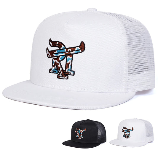 Unisex RT Letter Embroidery Hip-hop Net Hats