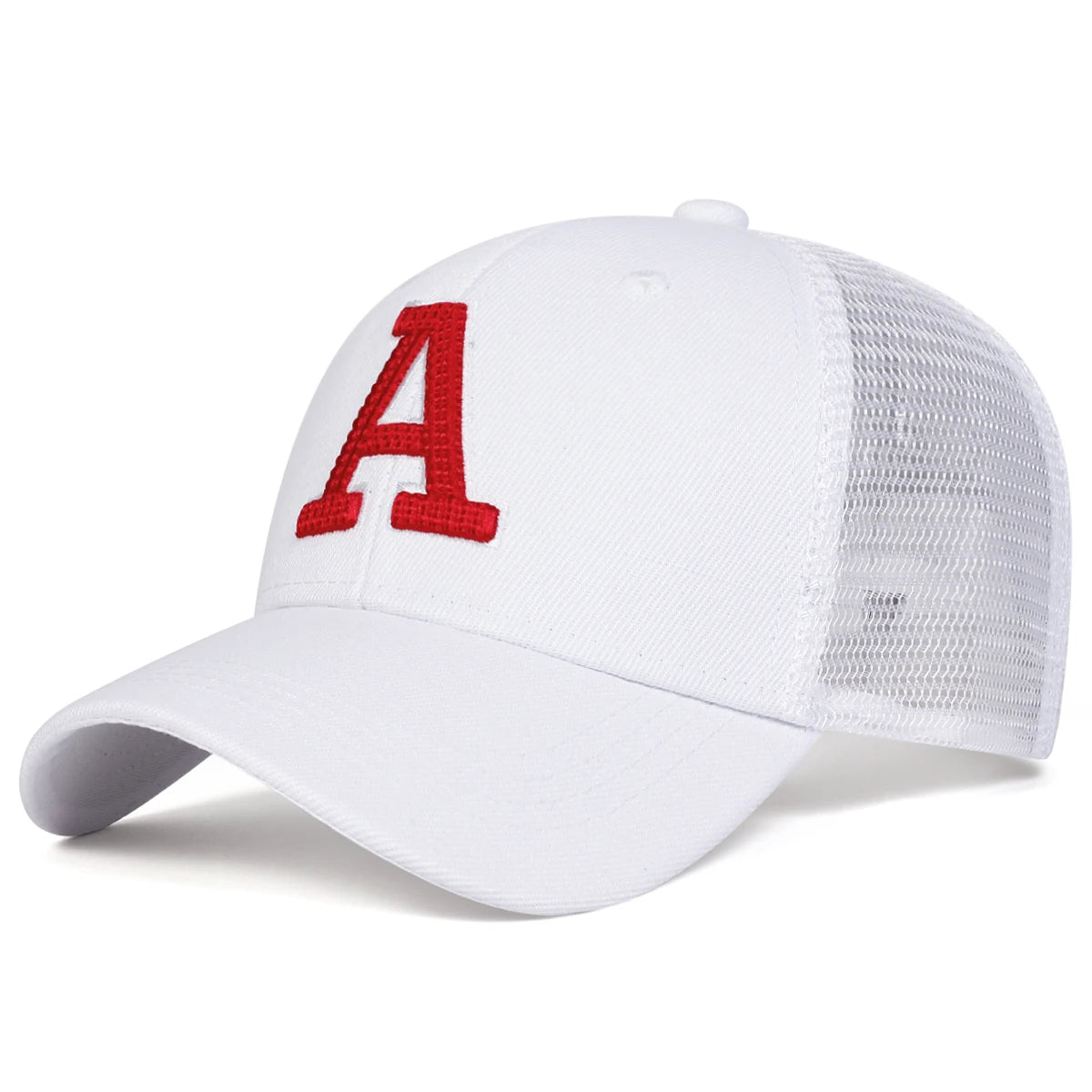 Unisex A Letter Embroidery Baseball Net Caps