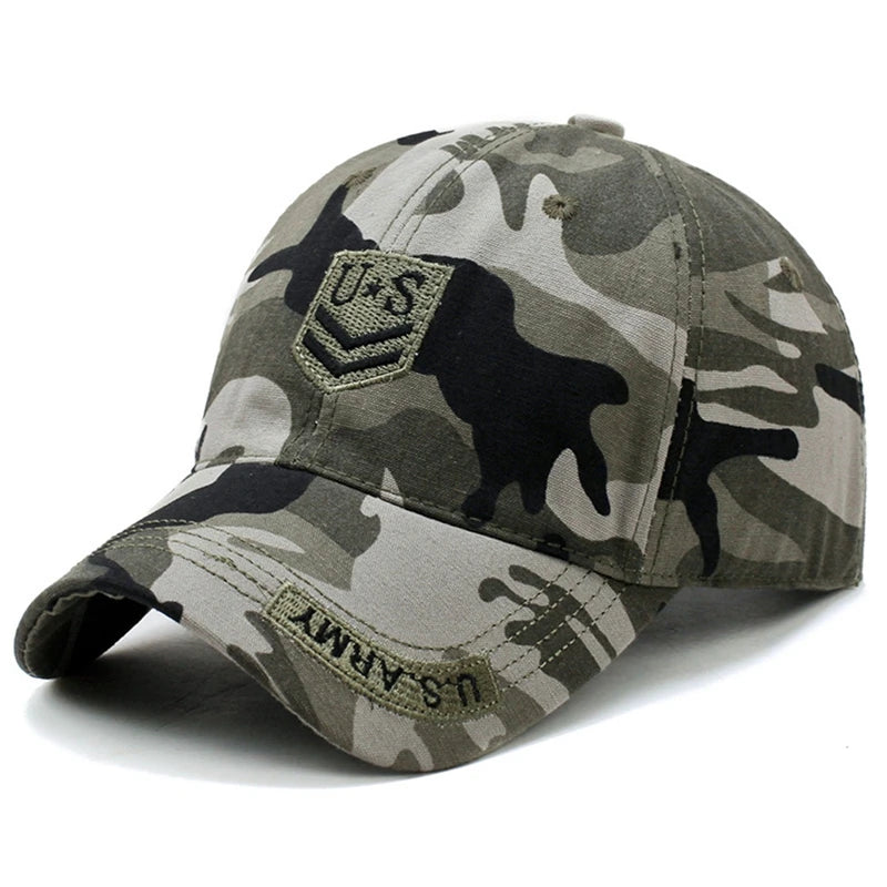 US Letter Embroidered Outdoor Baseball Cap