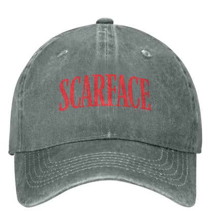 Scarface Red Vintage Distressed Baseball Cap
