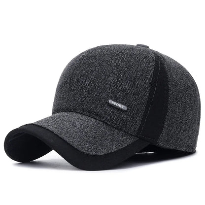 Waterproof Sports Baseball Cap Adjustable Lined Earflap Winter