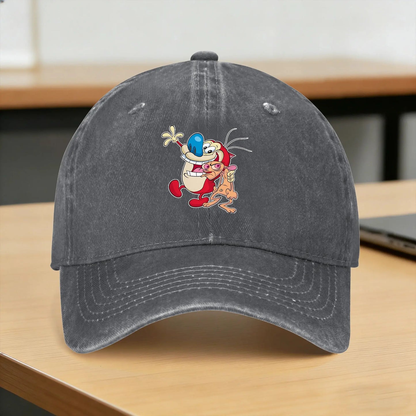 Ren And Stimpy Show Washed Baseball Cap