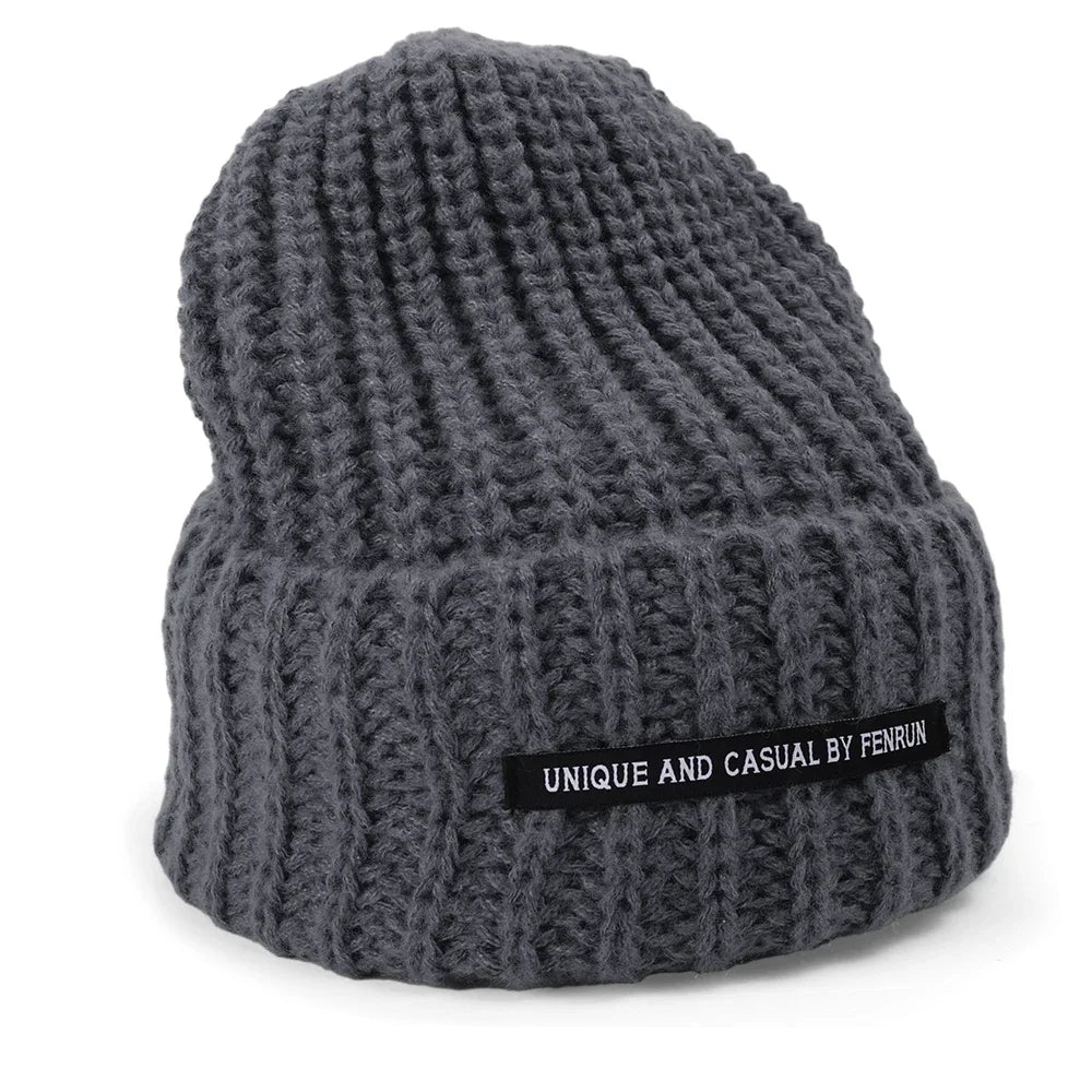 Solid Color Cute Knit Winter Bucket Hat