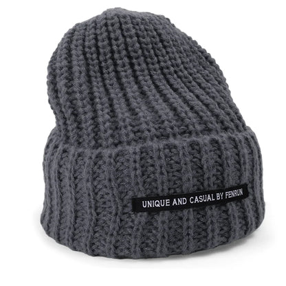 Solid Color Cute Knit Winter Bucket Hat