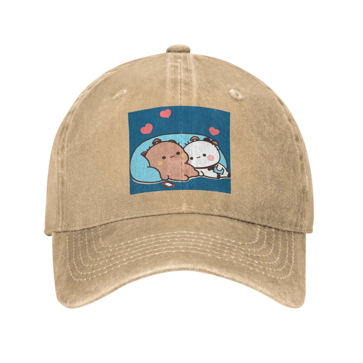 Bubu Dudu Panda Washed Denim Adjustable Baseball Cap