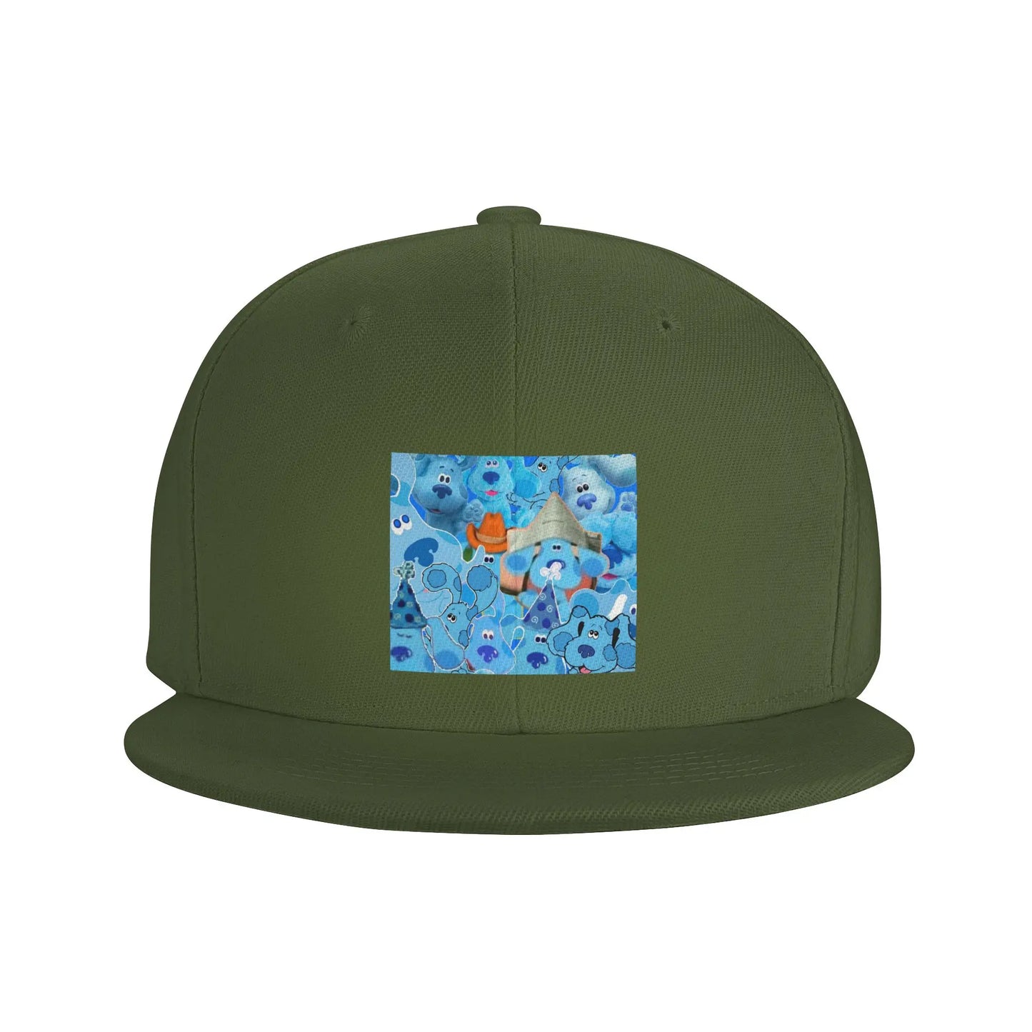 Blue Cartoon Dog Kids Style Snapback Cap