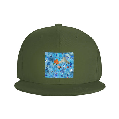 Blue Cartoon Dog Kids Style Snapback Cap