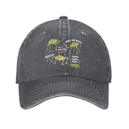Hail Mary Retro Washed Denim Baseball Cap