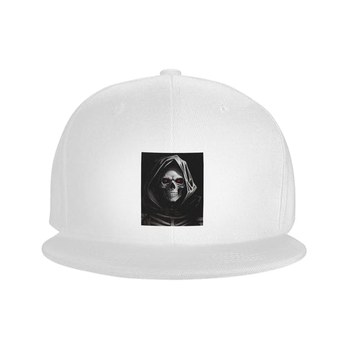 Creepy Halloween Skeleton Skull Graphic Snapback Cap