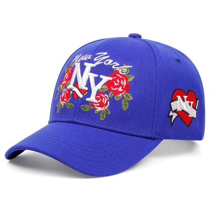 Fashion NY Embroidered Rose Baseball Hat