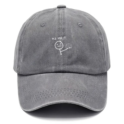 Funny Figure Vintage Washed Cotton Creative Thinking Baseball Cap