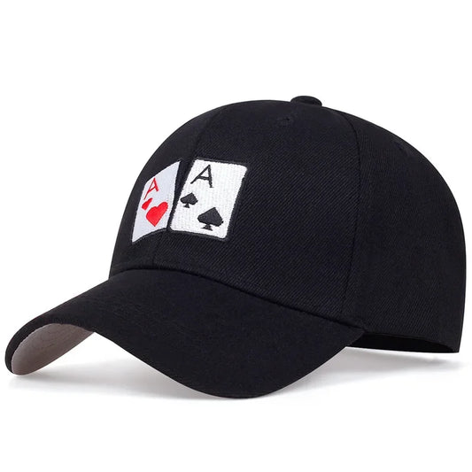 Unisex Poker Embroidery Baseball Caps
