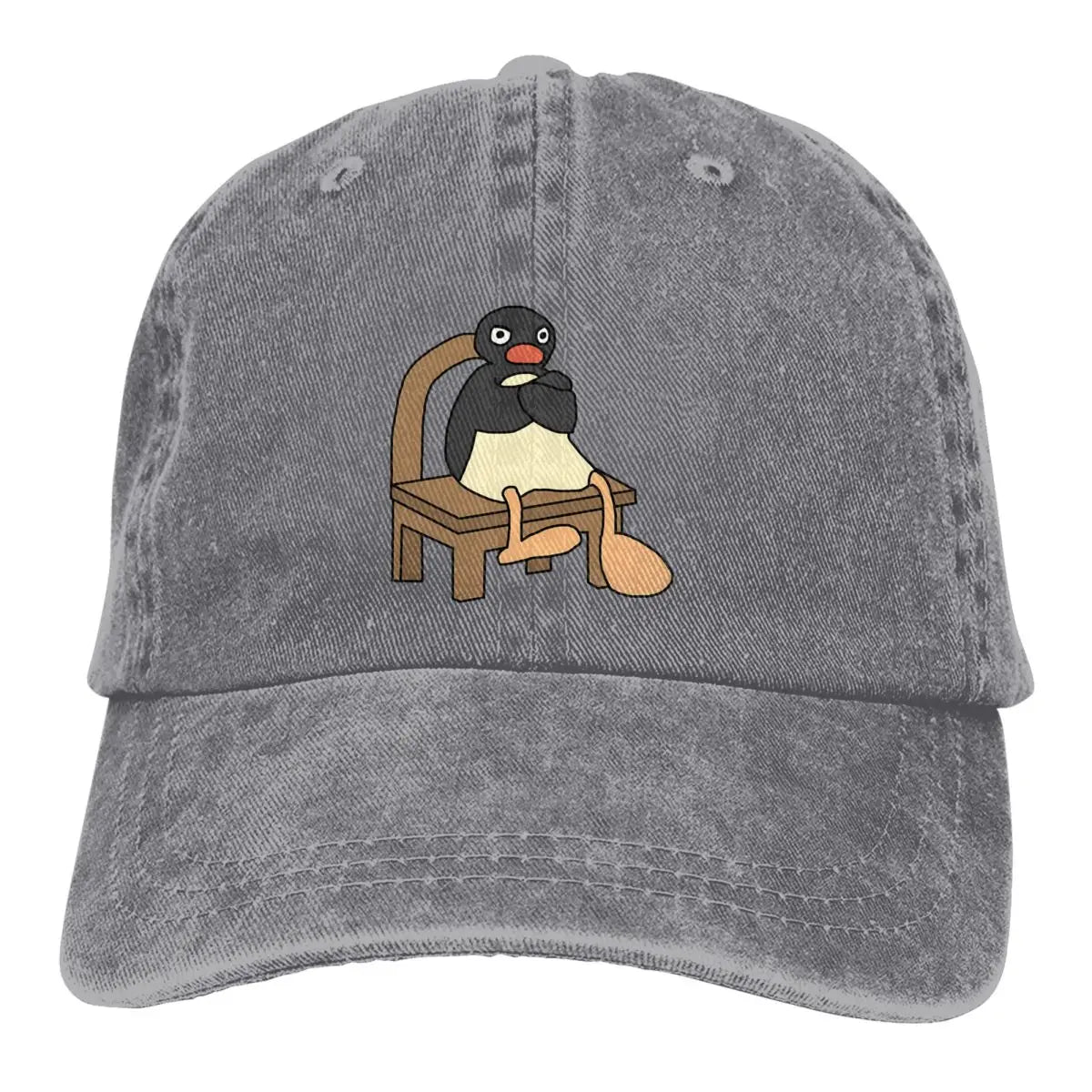 Angry Pingu Pure Color Penguin Dad Hat