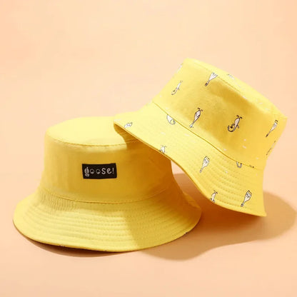 Double-Sided Wear Cotton Print Bucket Hat
