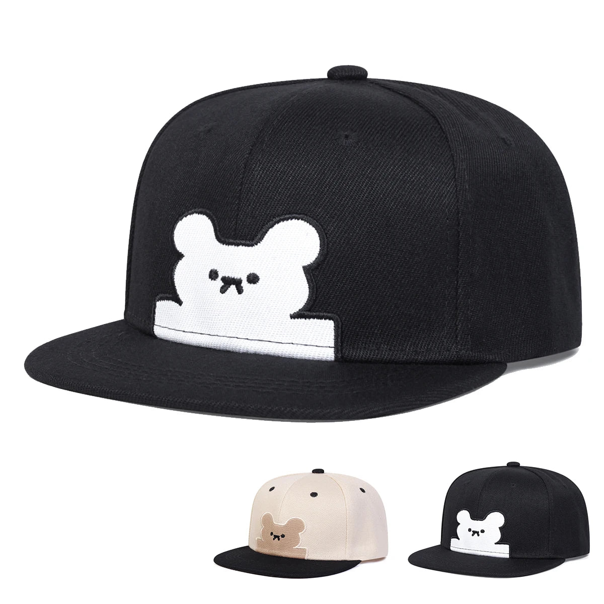 Children Little Bear Embroidery Baseball Caps