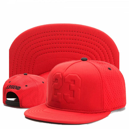 Fashion Luxury 23 Solid Color Hip Hop Snapback Baseball Hat