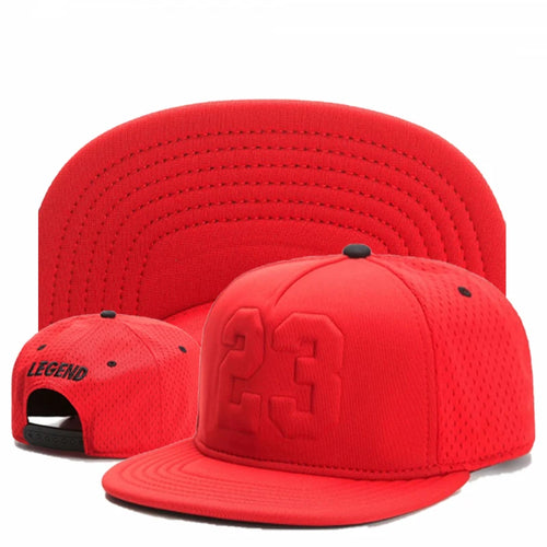 Fashion Luxury 23 Solid Color Hip Hop Snapback Baseball Hat
