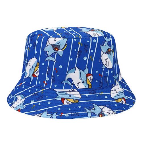 Cute Shark Cartoon Kids Bucket Hat