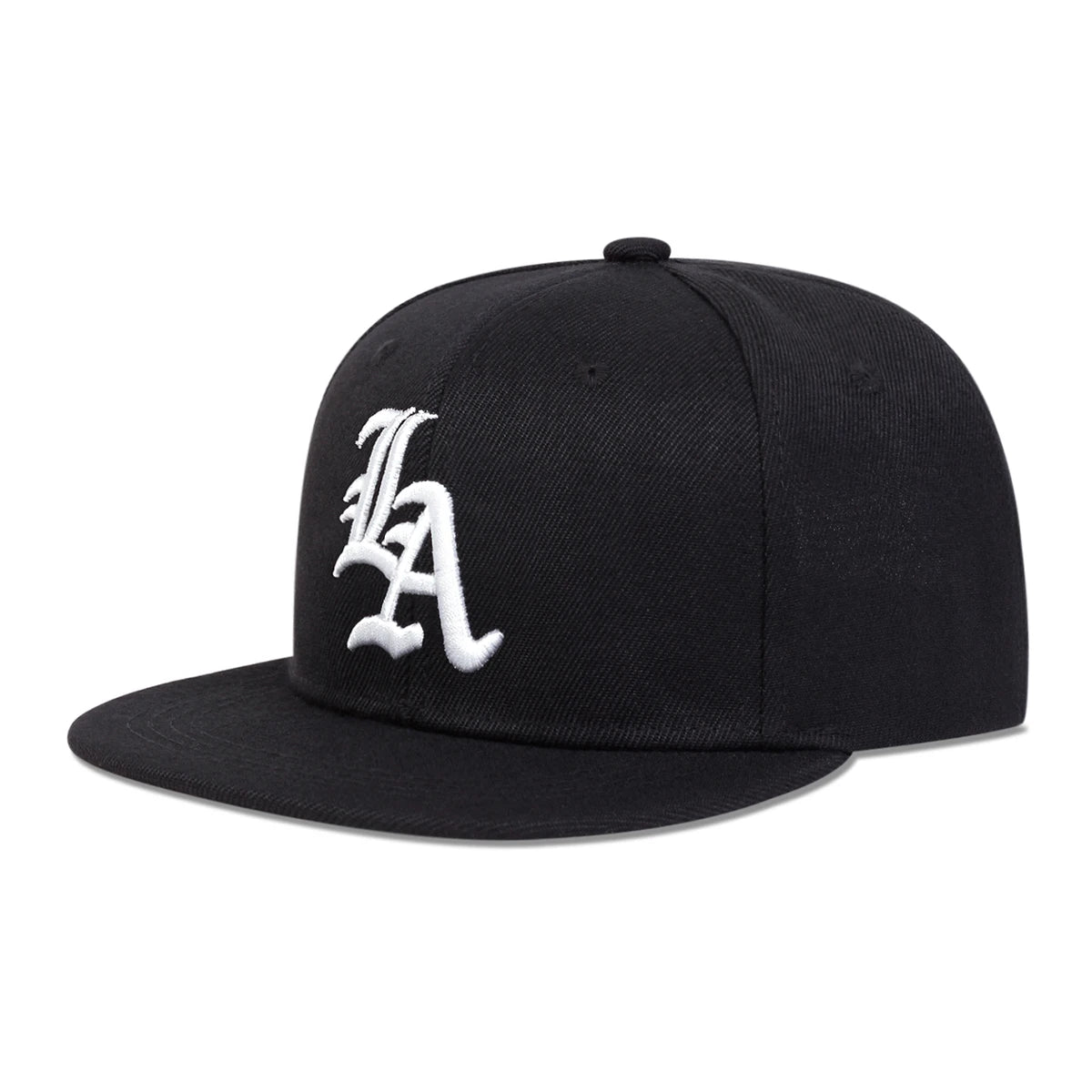 Gothic LA Letter Embroidery Kids Snapback Cap