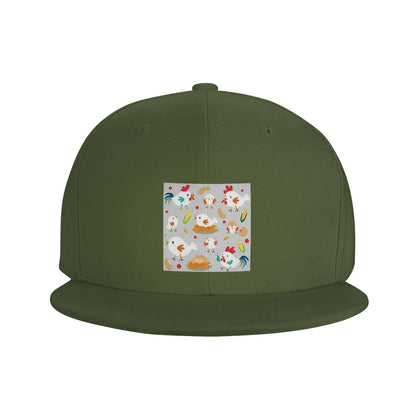 Cute Chicken Family Cartoon Casual Snapback Cap