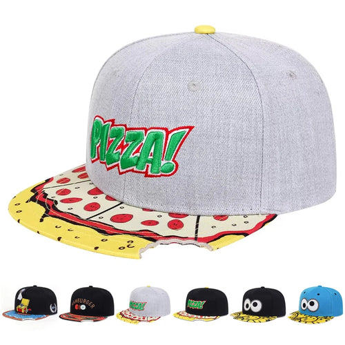 Eye Pizza Embroidered Baseball Cap