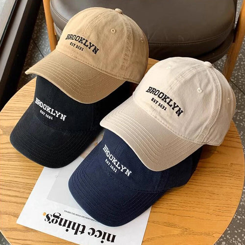 Retro Letters Cotton Ponytail Baseball Cap