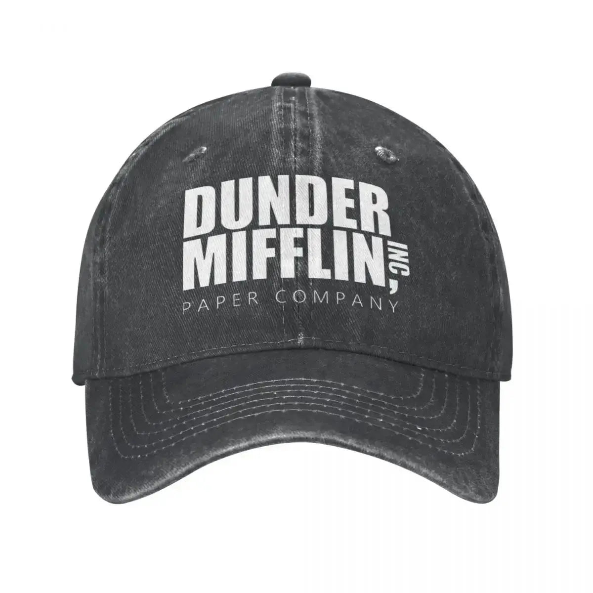 Classic Dunder Mifflin Distressed Denim Snapback Cap