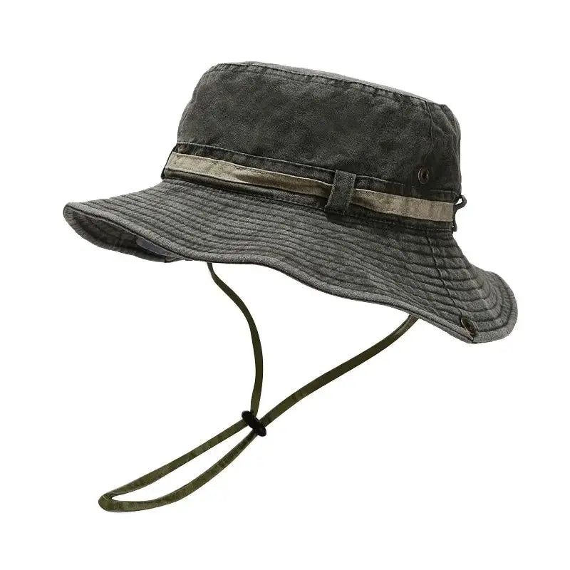 Solid Cotton Unisex Travel Bucket Hat