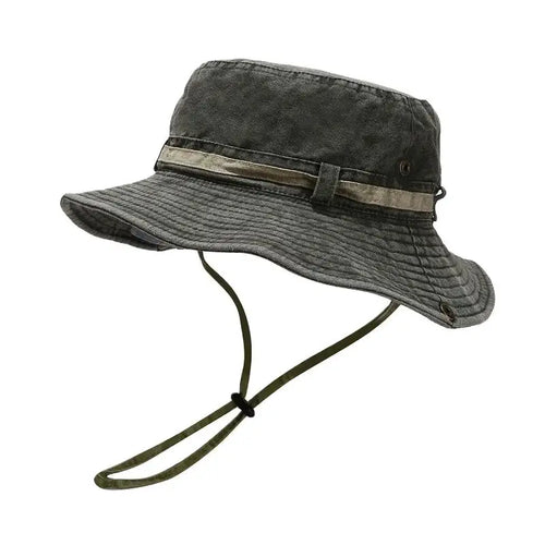 Solid Cotton Unisex Travel Bucket Hat