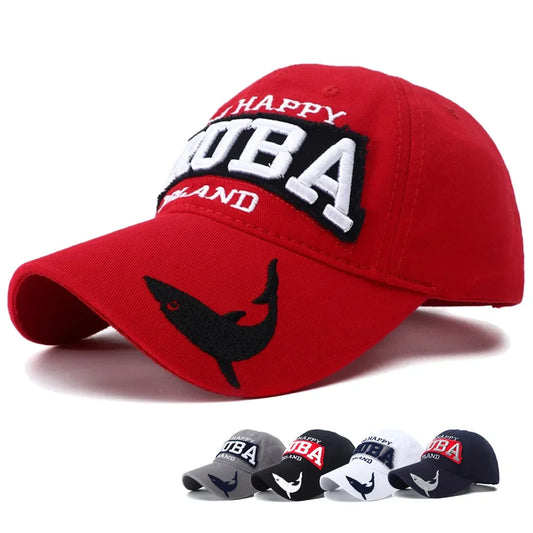 ARUBA Shark Embroidered Snapback Cap