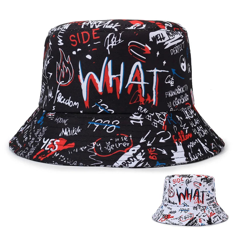 Graffiti Style Adjustable Streetwear Bucket Hat