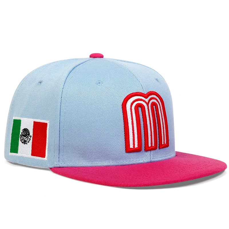 Unisex M Letter Brazil Flag Hip Hop Snapback Cap