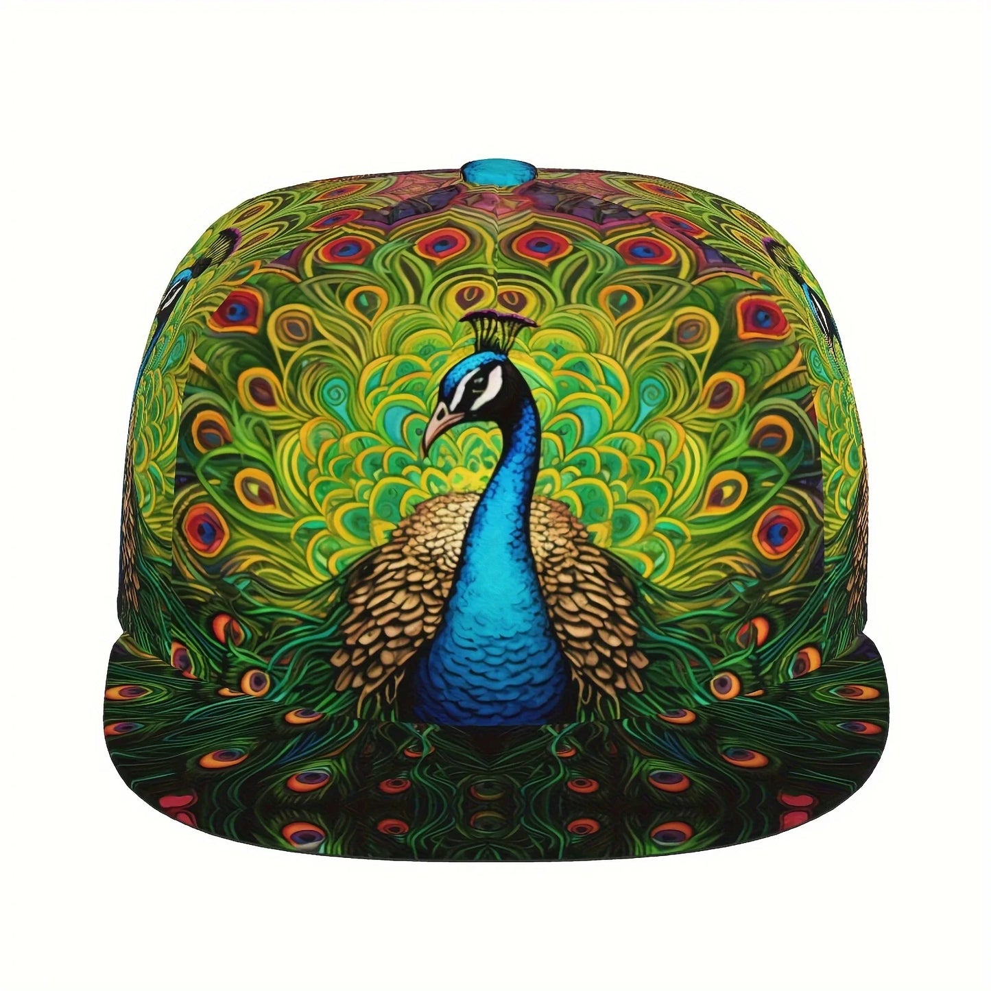 Peacock Design Breathable Adjustable Baseball Cap