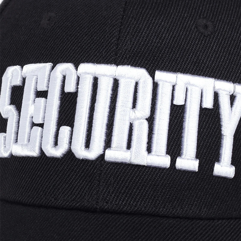 Unisex Security Embroidery Baseball Cap