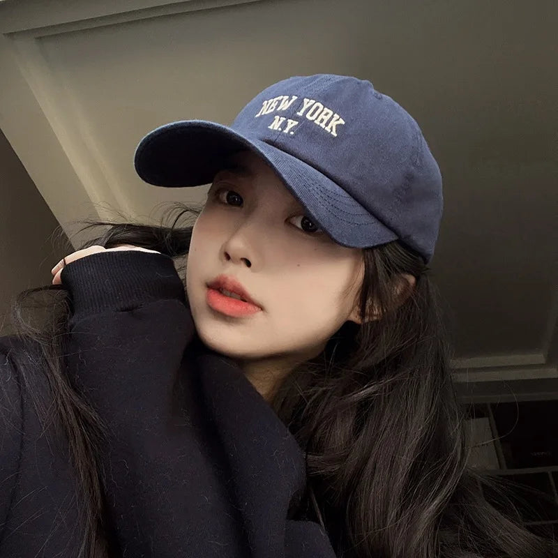New Letter Embroidered Solid Color Unisex Baseball Cap