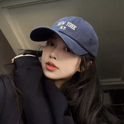 New Letter Embroidered Solid Color Unisex Baseball Cap