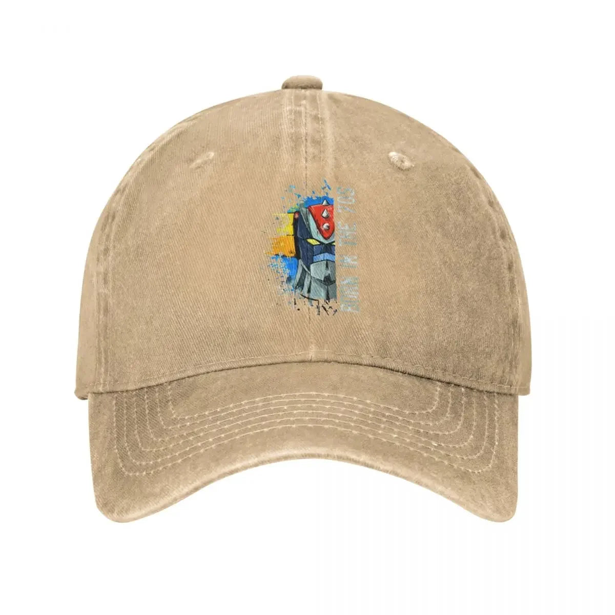 Hip Hop Goldrake Anime Washed Baseball Cap