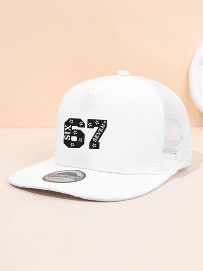 67 Star Embroidered Mesh Snapback Cap
