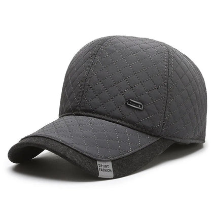 Winter Solid Color Quilted Embroidery Hat
