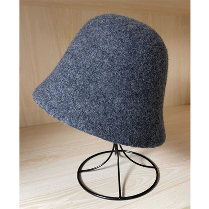Women Vintage Felt Winter Bucket Hat