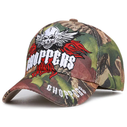 Fish Skull Camouflage Hip Hop Baseball Cap