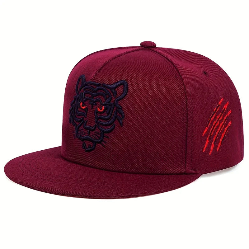 Unisex Tiger Embroidery Hip-hop Hats