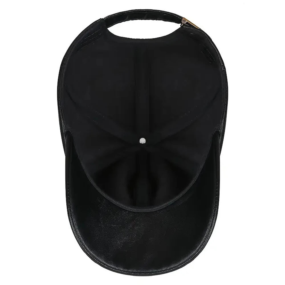 PU Leather Plush Warm Baseball Hat
