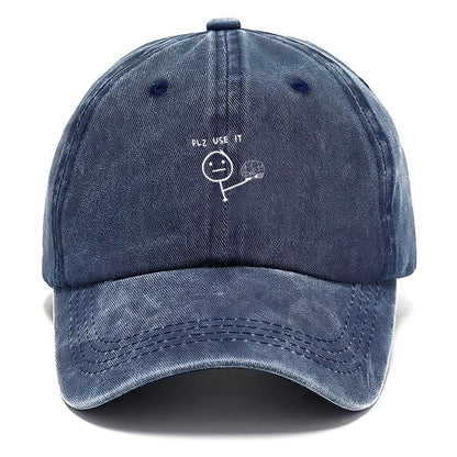 Funny Figure Vintage Washed Cotton Creative Thinking Baseball Cap