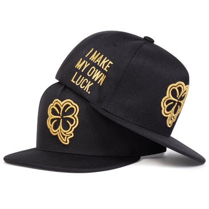Unisex Four Leaf Clover Embroidery Side Letter Hip-hop Hats