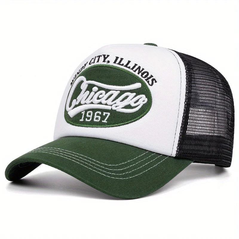 1967 Letter Embroidery Mesh Trucker Baseball Cap
