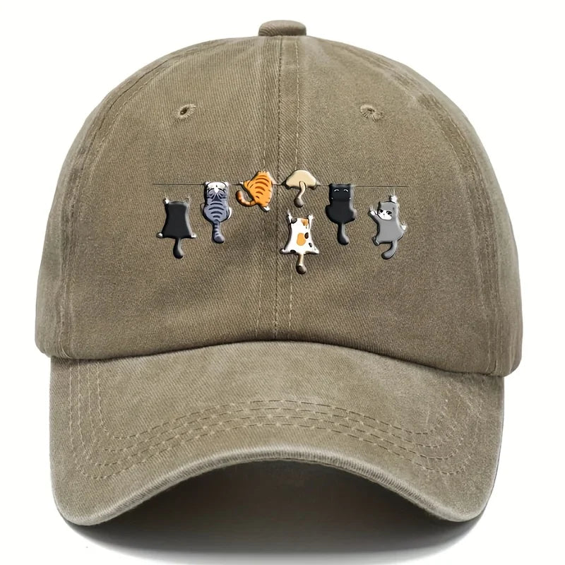 Cute Cat Print Casual Baseball Cap