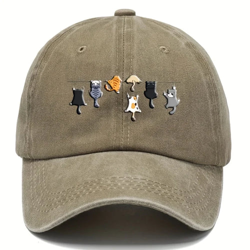 Cute Cat Print Casual Baseball Cap